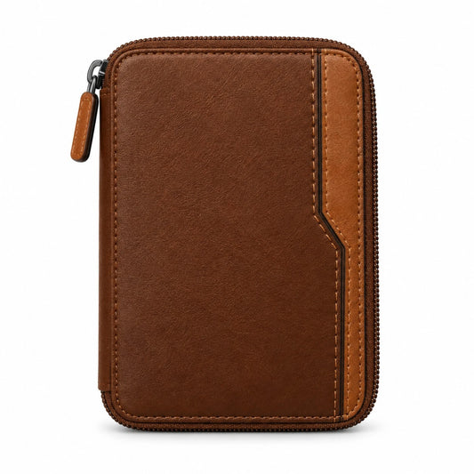 INTIVO Heritage Zip Wallet Organizer – Brown