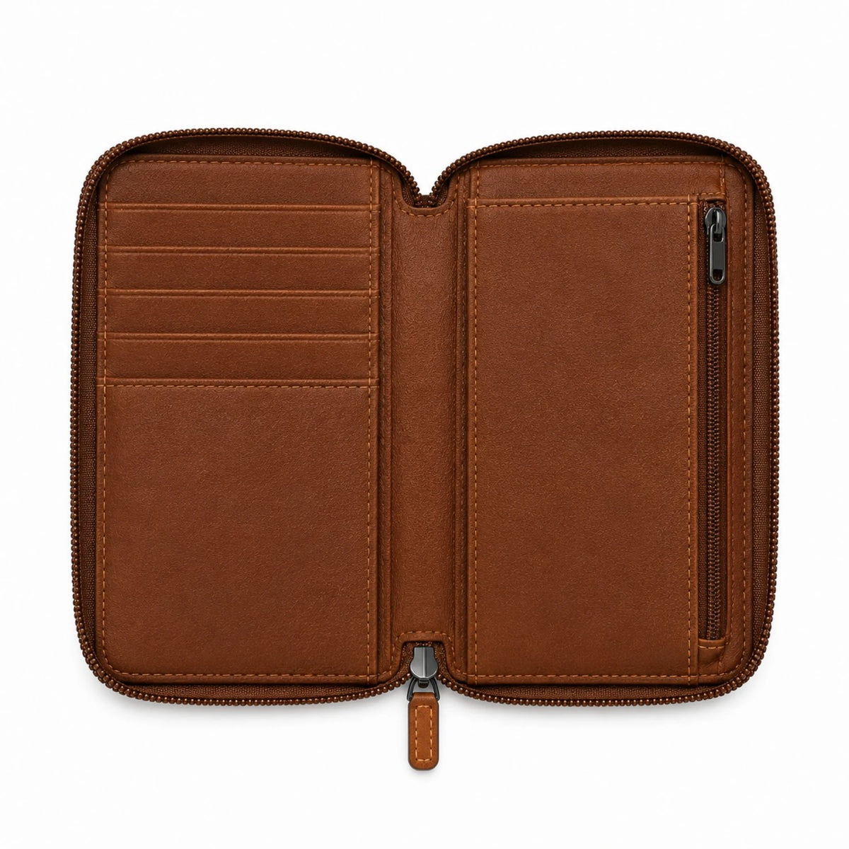 INTIVO Heritage Zip Wallet Organizer – Brown