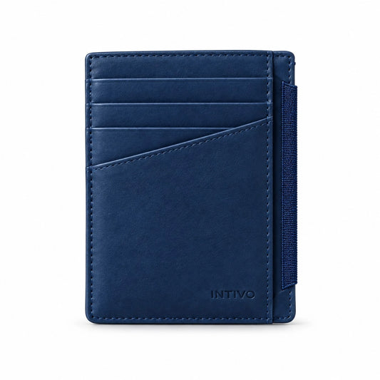 INTIVO Minimalist Slim Card Holder – Navy Blue